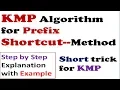 kmp algorithm prefix function shortcut method kmp algorithm in daa