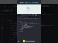 Modal Popup Box pure HTML Modal Popup box using HTML CSS JavaScript HTML CSS Modal CodeMinds