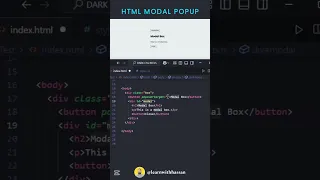 Modal Popup Box pure HTML Modal Popup box using HTML CSS JavaScript HTML CSS Modal CodeMinds