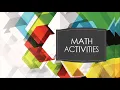 Math Activities Number Sequences Lesson 1