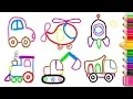 Learn How To Draw Transportation For Kids Drawing and Coloring Pages For Kids Kobina Kids TV