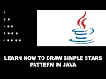 How to draw simple star pattern in Java