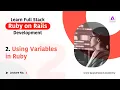 Using Variables in Ruby