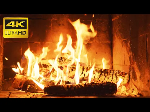 Download MP3 🔥 Relaxing Fireplace (10 HOURS) with Burning Logs and Crackling Fire Sounds for Stress Relief 4K UHD