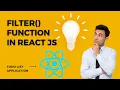Learn about filter function in React JS filter function React JS