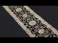 12ft Black Afghan Runner Rug - Hand-Knotted Tribal Wool Runner