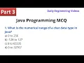 Part-3 Java Programming MCQ Java mcq questions and answers