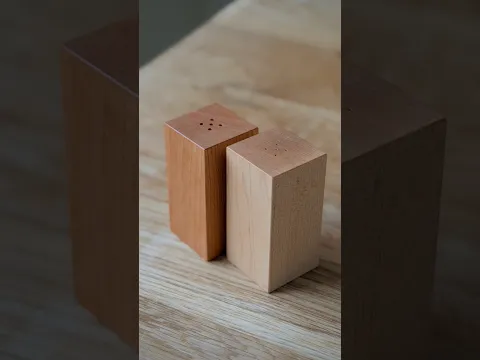 Simple Wooden Salt & Pepper Shakers #shorts #woodworking #diy