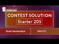 Triplet Maximization MAX123 Starter 205 CodeChef Solution