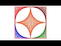 How to create parabolic curves using straight lines Straight lines drawing Free Template