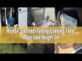 Review Sportneer Folding Camping Table Adjustable Height Small Folding Table Portable Camp Tables