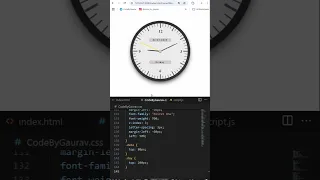 Analog Clock using HTML CSS JS