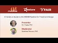 Lagu Webinar (Tutorial): A Hands-on Guide to the NMSM Pipeline for Treatment Design, Part 2 of 2
