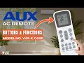 AUX AC Remote Buttons Functions Model No YKR- Heat Pump Remote Guide