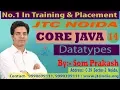 Core Java - 9 Java Language Datatypes SCJP OCJP by Som Sir Part-14