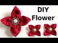 How to make fabric flower Fabric flower sewing tutorial Flower Brooch DIY Anita Benko