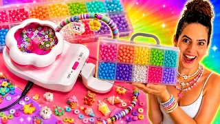 Testei MÁQUINA DE PULSEIRINHAS E CRIEI BIJUS de MIÇANGAS pra minha LOJINHA! Paula Stephania