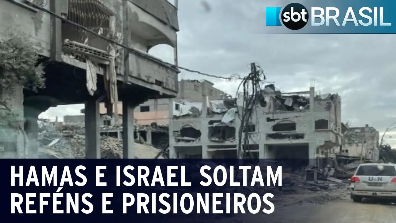 Última troca aconteceu horas antes do fim do cessar-fogo | SBT Brasil (29/11/23)