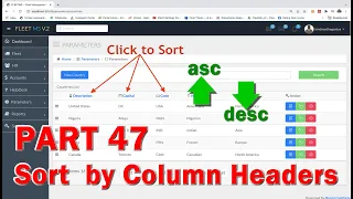 Part 47 - Sorting Table Data by Column Header Links