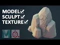 Autodesk Maya 2018 - Stylized Rock Speed Modeling