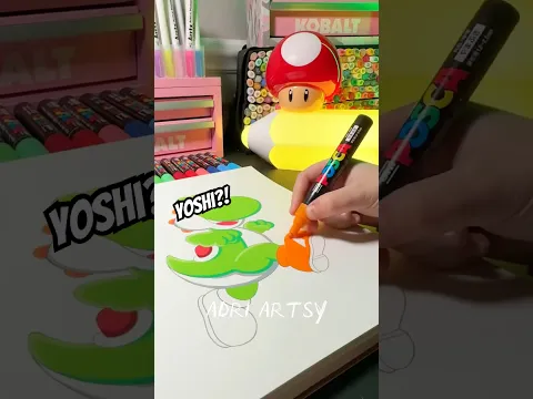 Drawing YOSHI from the SUPER MARIO GALAXY Movie!