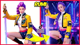 LAS GUERRERAS DEL K-POP versión TIK TOK #37🤯💕Adivina QUIÉN BAILA!🎶LAS GUERRERAS K-POP💜Rumi🔥Zoey💚Jinu