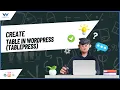 How to Create Tables in WordPress with TablePress Plugin Beginner Tutorial