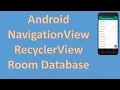 Android NavigationView RecyclerView Menu From Room Database LiveData