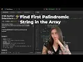 Find First Palindromic String in the Array LeetCode - Java