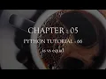 Python tutorial 66 is vs equal
