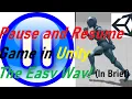 Learn to Pause Game in Unity 3D using C Scripting Pause Independent Frame Rate In Brief