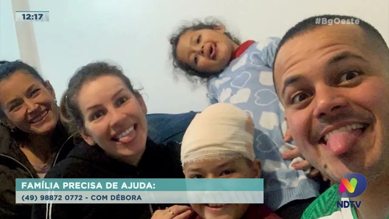 Menino de Chapecó com câncer maligno precisa de doações para macarronada beneficente