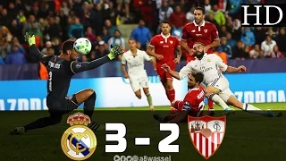 اهداف مباراة ريال مدريد واشبيلية 3 2 نهائي كاس السوبر الاوروبي HD 2016 