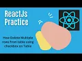 Check Box Functionality in Table using reactJs