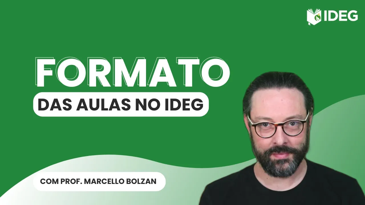 Capa do vídeo: Os modelos de aula nos cursos do IDEG