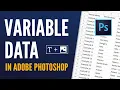 How to use Variable data text and images - Adobe Photoshop CC tutorial