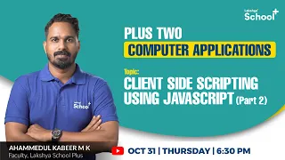 2 COMPUTER APPLICATIONS Client Side Scripting Using JavaScript - Part 2