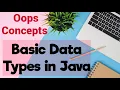 Java for Campus Placement Data Types and Variables Lecture - 3 Risheducation