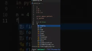 Print Triangle Alphabet Pattern Using Python Traingle Pattern - 8 Tech Blooded