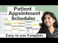 Patient Appointment Scheduling Template for Clinics Medical Offices Easy to Use Spreadsheet