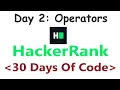HackerRank 30 Days of Code c Day 2 Operators 2020