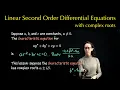 Complex roots Linear second order differential equations