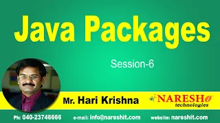 Java Packages Session-6 By Mr Hari Krishna