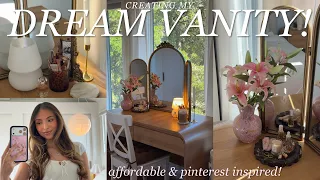 CREATING MY DREAM VANITY SETUP pinterest inspired building furniture decorating vanity tour