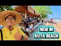 Kuta Beach Bali New Restaurans on the beach and new footpath along Kuta beach street