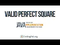 Check if given number is a square java implementation