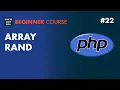 22 How to get a random PHP array element - PHP 7 Tutorial