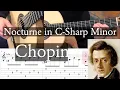 Download Lagu NOCTURNE IN C-SHARP MINOR (Transposed Am) - Chopin - Full Tutorial with TAB - Fingerstyle Guitar