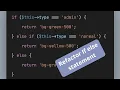 Refactor If else Statement and Write Clean Code