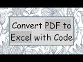 Convert PDF to Excel with Code